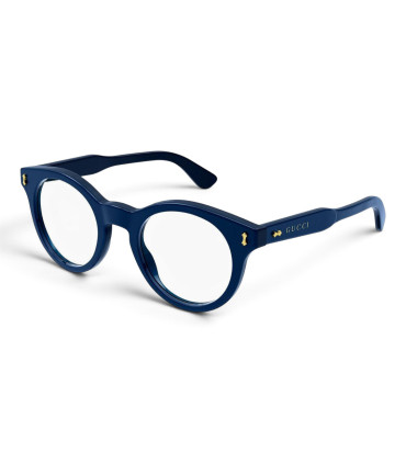 Gucci GG1266O 002-UNISEX Okulary , Oprawki Niebieskie