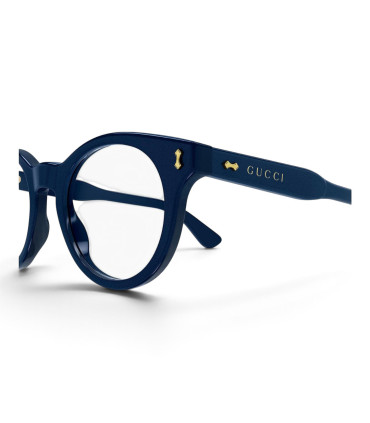 Gucci GG1266O 002-UNISEX Okulary , Oprawki Niebieskie