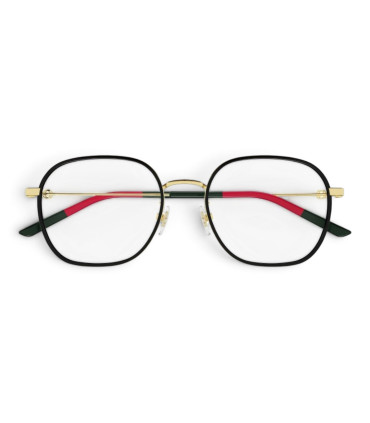 Gucci -GG1198OA 001 UNISEX Okulary , Oprawki Złoto-Czarne